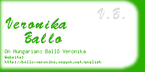 veronika ballo business card